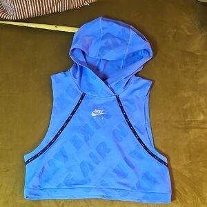 Nike Air Blue Sleeveless Hoodie